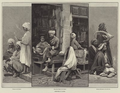 Bocetos en El Cairo de Charles Auguste Loye